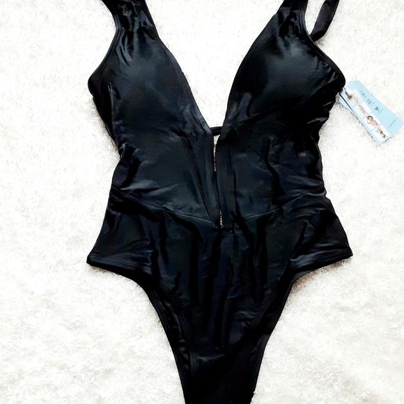 Black one piece sexy Swimsuit JOJO Lemon XXl - Picture 2 of 8